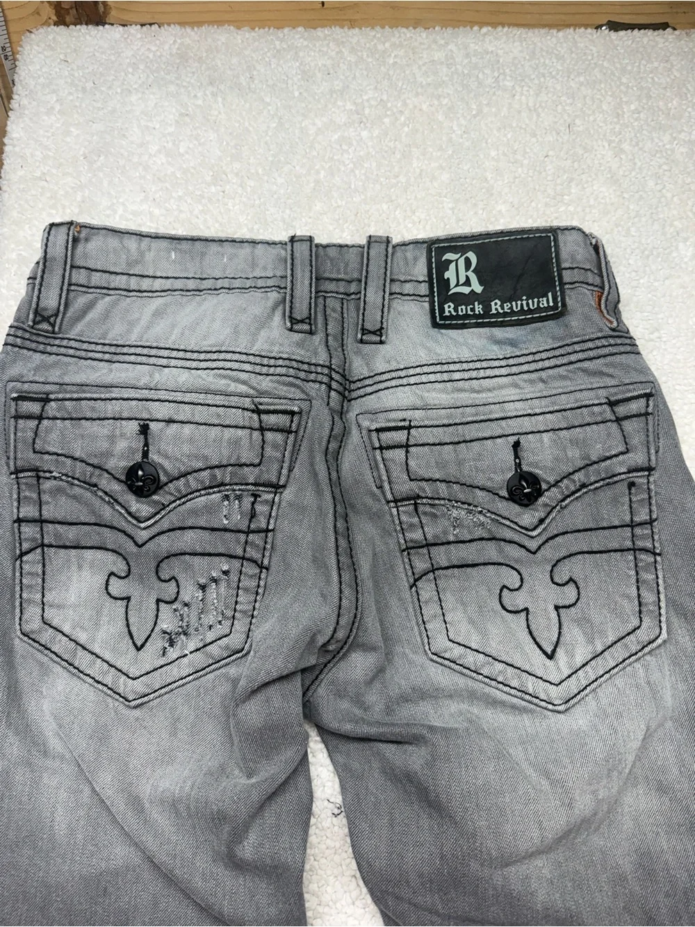 Rock Revival Gray Jace boot cut Jeans size 30x32